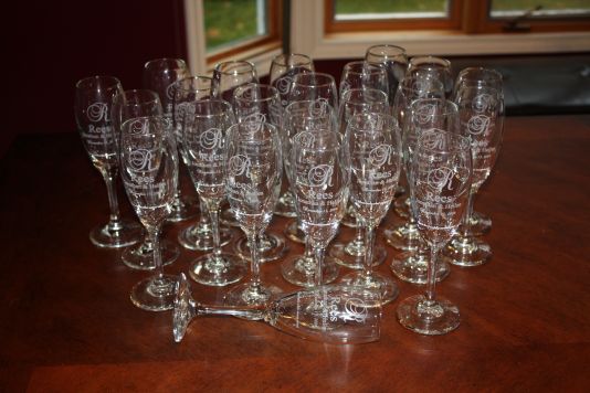 24 wedding flutes