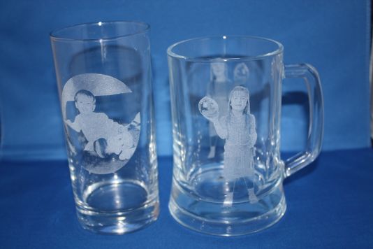 Photo engraved glassware